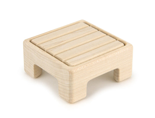 End Table - Natural - 1:12 Scale Furniture Solid Maple Blocks