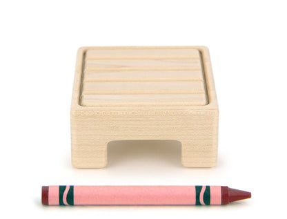 End Table - Natural - 1:12 Scale Furniture Solid Maple Blocks