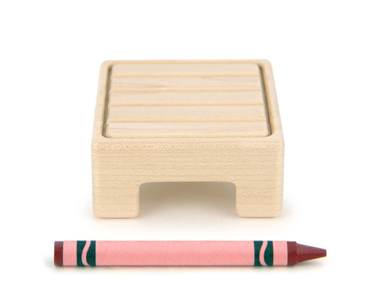 End Table - Natural - 1:12 Scale Furniture Solid Maple Blocks