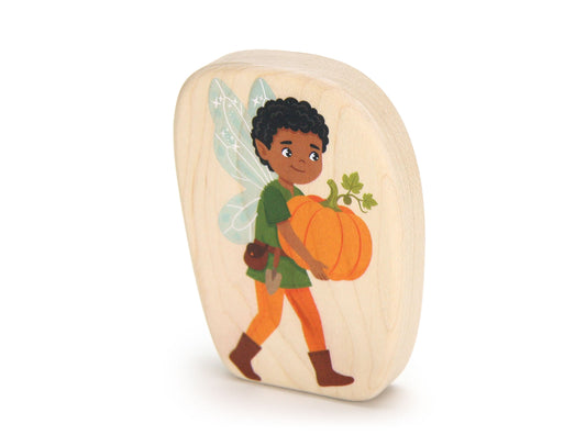 LIMITED! Autumn Pumpkin Fairy - 3.25" Double-sided 1:24 Scale Maple Figure