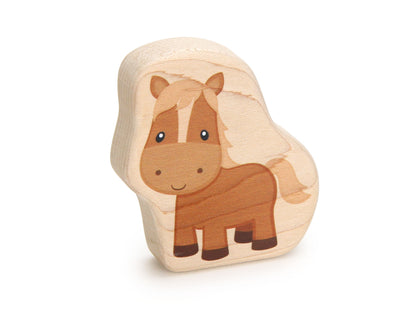 Brown Horse - 2.75" Double-sided 1:24 Scale Maple Figure