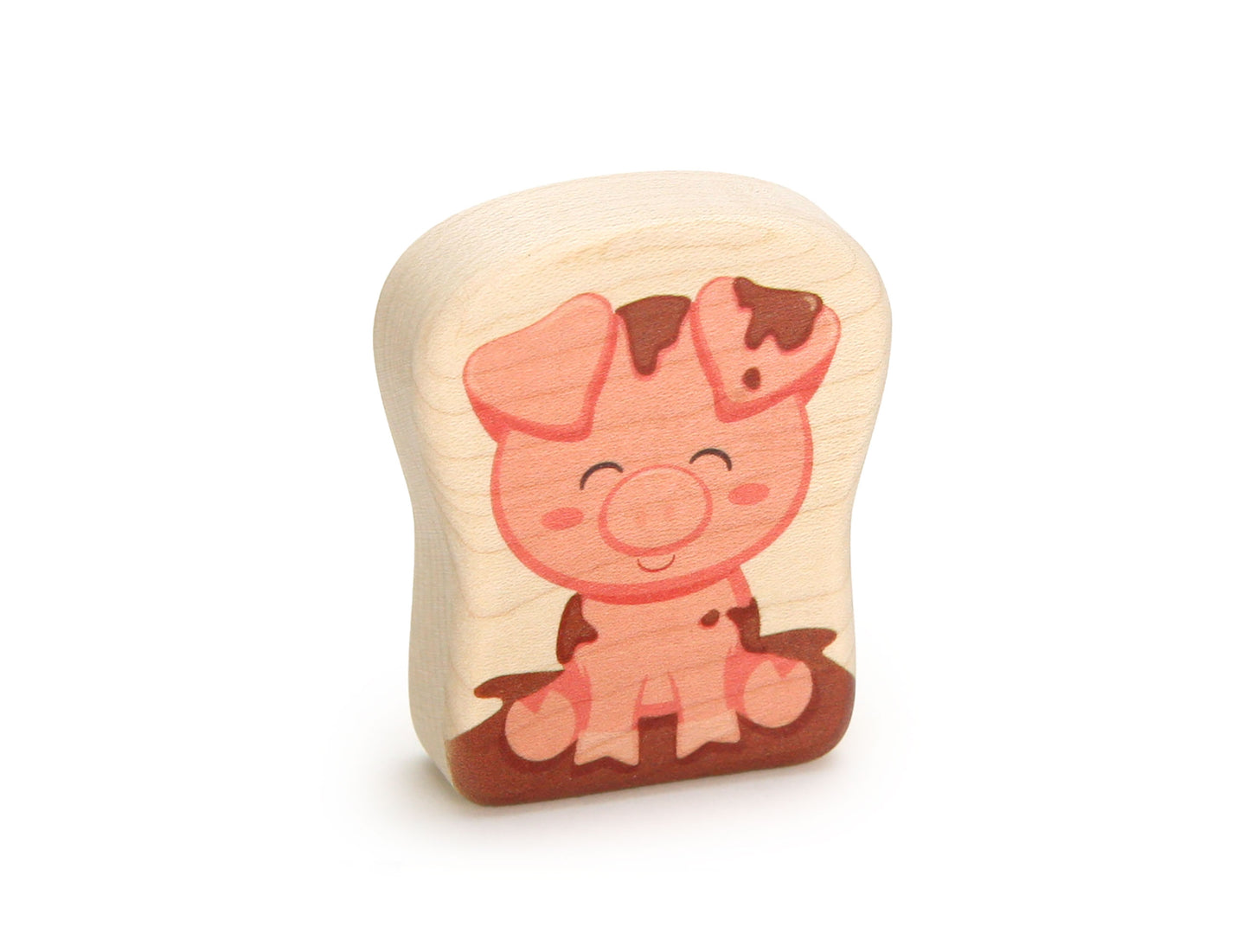 Muddy Pig - 2.4" Double-sided 1:24 Scale Maple Figure