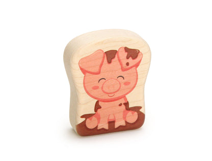 Muddy Pig - 2.4" Double-sided 1:24 Scale Maple Figure