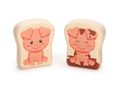 Muddy Pig - 2.4" Double-sided 1:24 Scale Maple Figure