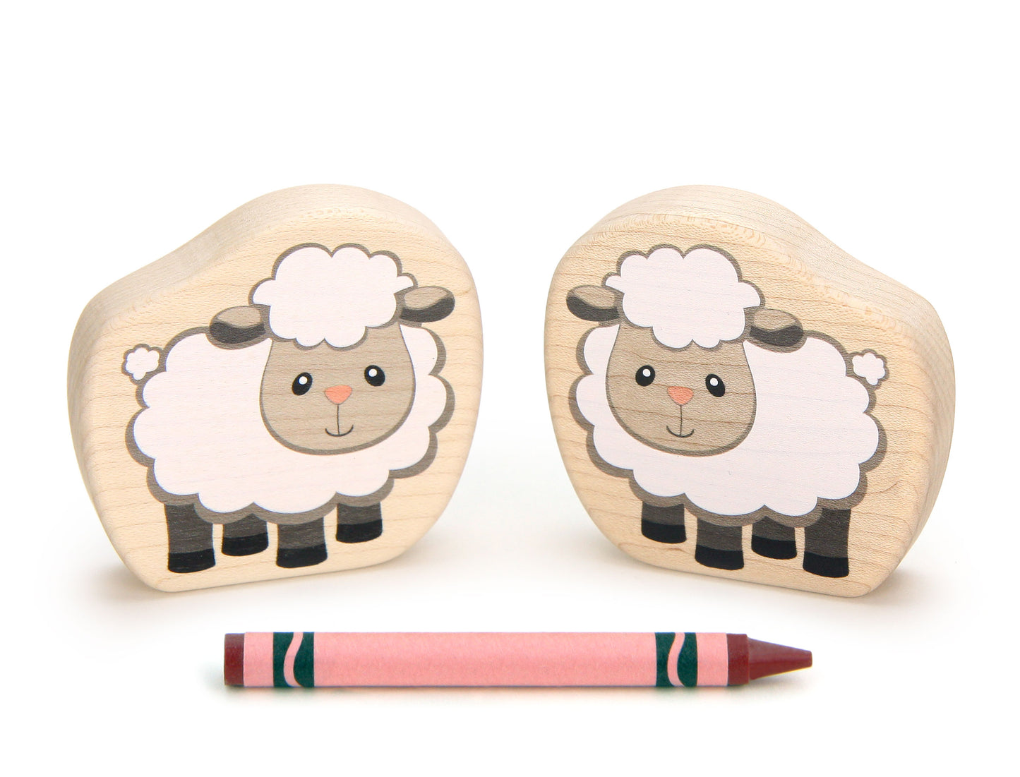 White Sheep - 2.75" Double-sided 1:24 Scale Maple Figure