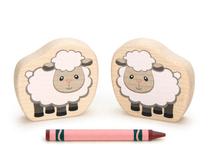 White Sheep - 2.75" Double-sided 1:24 Scale Maple Figure