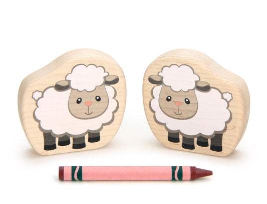 White Sheep - 2.75" Double-sided 1:24 Scale Maple Figure