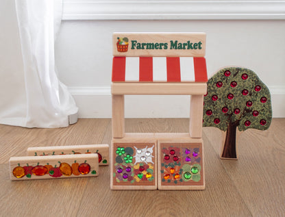 LIMITED! Farmers Market Maple Building Block Set