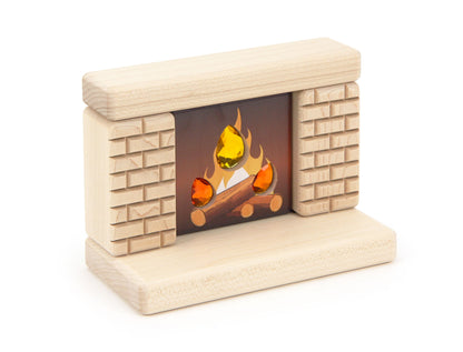 LIMITED! Cozy Fireplace Maple Building Block Set