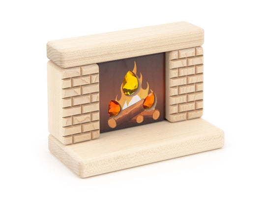 LIMITED! Cozy Fireplace Maple Building Block Set