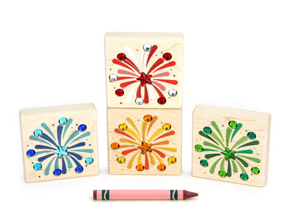 LIMITED! Fireworks 4 pc. Gem Block Set