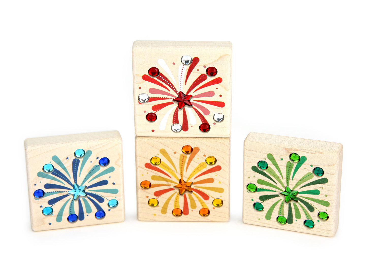 LIMITED! Fireworks 4 pc. Gem Block Set
