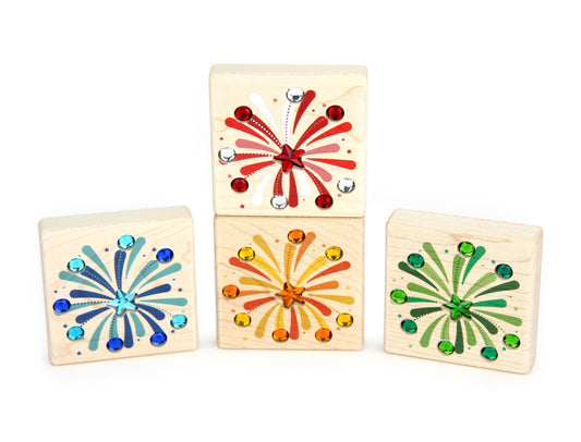 LIMITED! Fireworks 4 pc. Gem Block Set