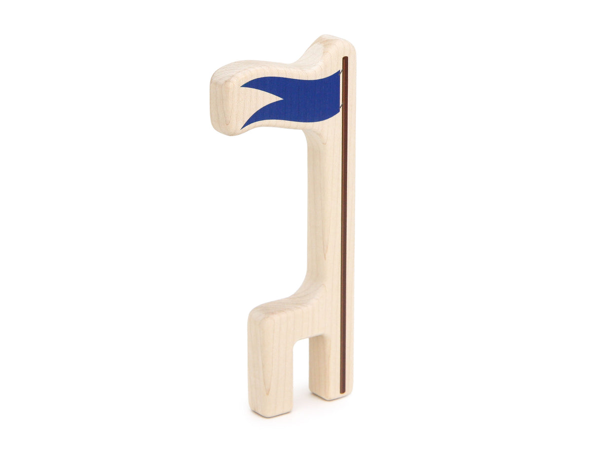 Double-sided Notch Block Castle Flag