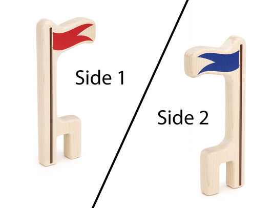 Double-sided Notch Block Castle Flag