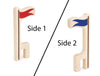 Double-sided Notch Block Castle Flag