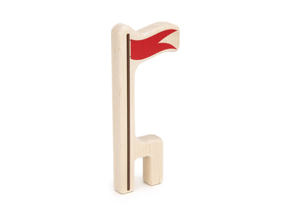 Double-sided Notch Block Castle Flag