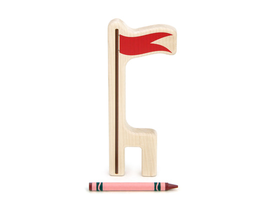 Double-sided Notch Block Castle Flag