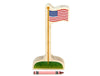 LIMITED! American Flag Pole Maple Building Block