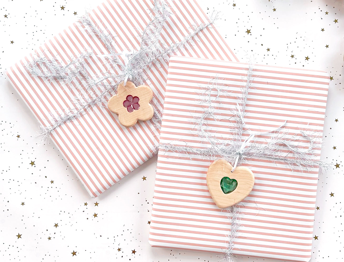 Flower Choose-your-own Gem Solid Maple Ornament