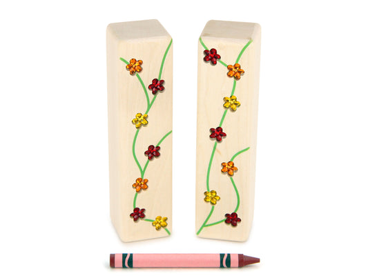 LIMITED! Autumn Flower Pillars 2 pc. Gem Block Set