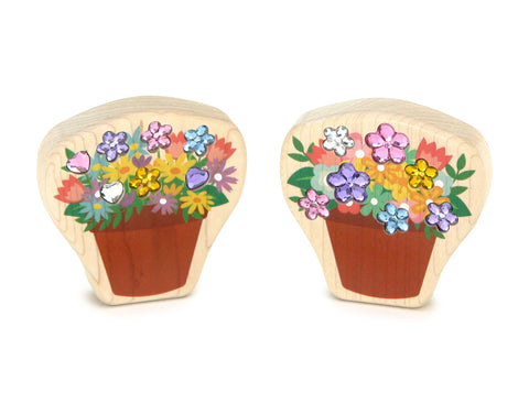 LIMITED! Flower Pot 2 pc. Gem Block Set