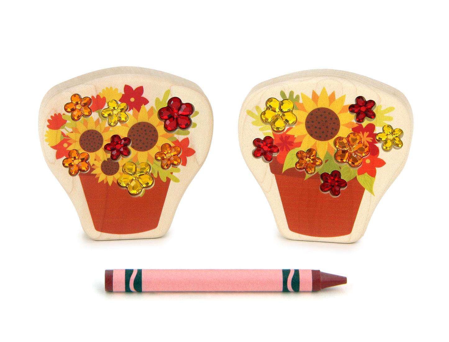 LIMITED! Autumn Flower Pot 2 pc. Gem Block Set