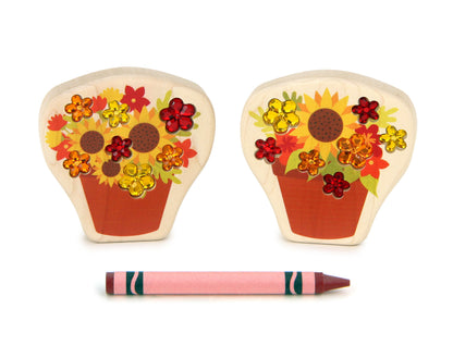 LIMITED! Autumn Flower Pot 2 pc. Gem Block Set