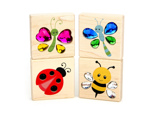 LIMITED! Flying Bug Friends 4 pc. Gem Block Set