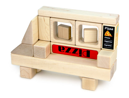 LIMITED! Food Truck 20 pc. Maple Building Block Set
