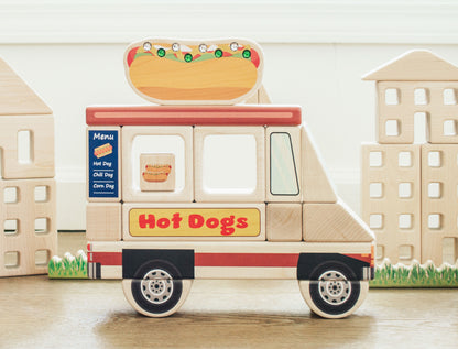 LIMITED! Food Truck 20 pc. Maple Building Block Set