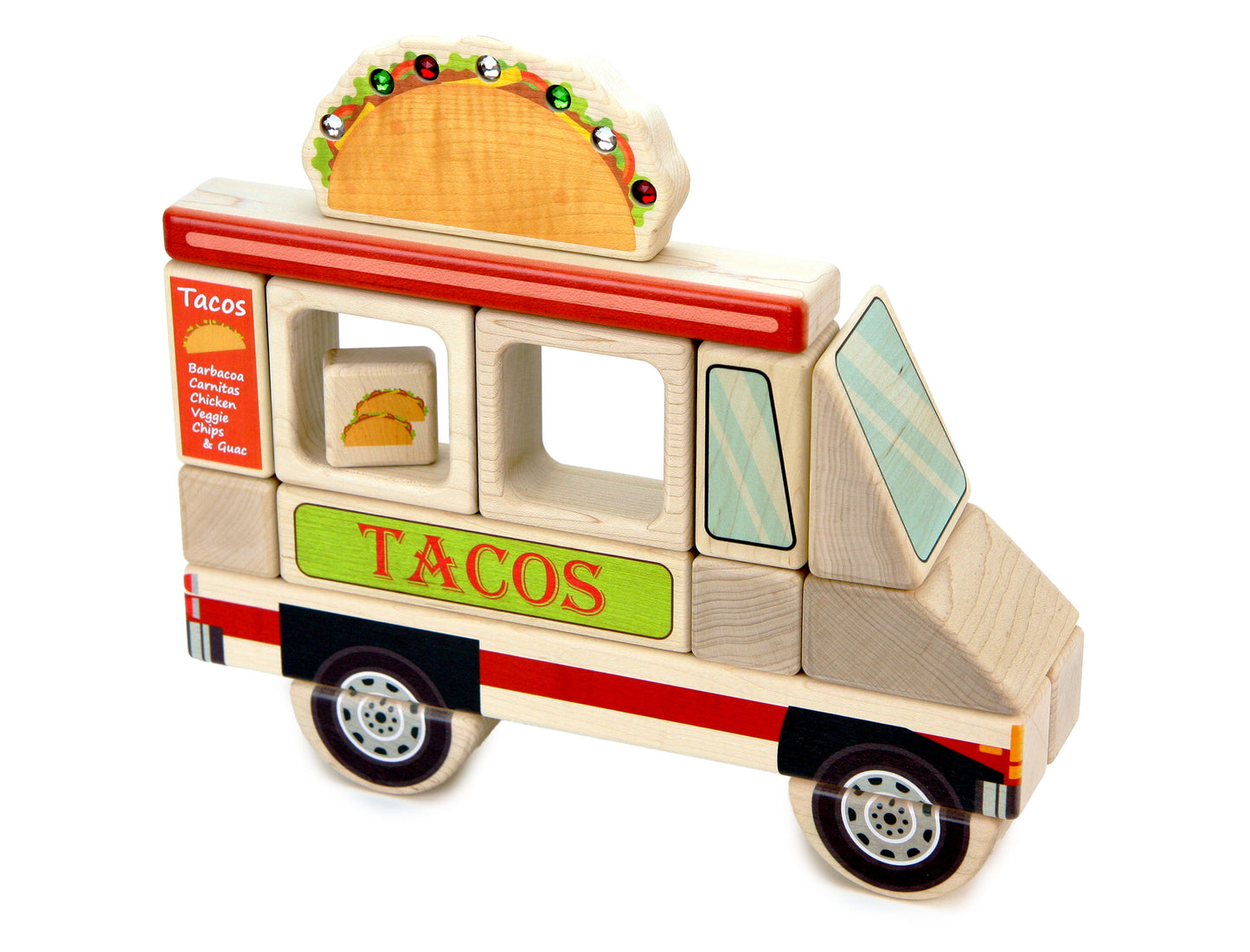 LIMITED! Food Truck 20 pc. Maple Building Block Set