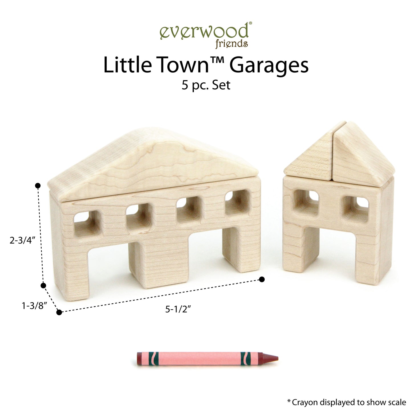 5 pc. Little Town Blocks Garage Set