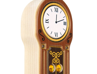 LIMITED! Grandfather Clock Carved Maple Gem Building Block