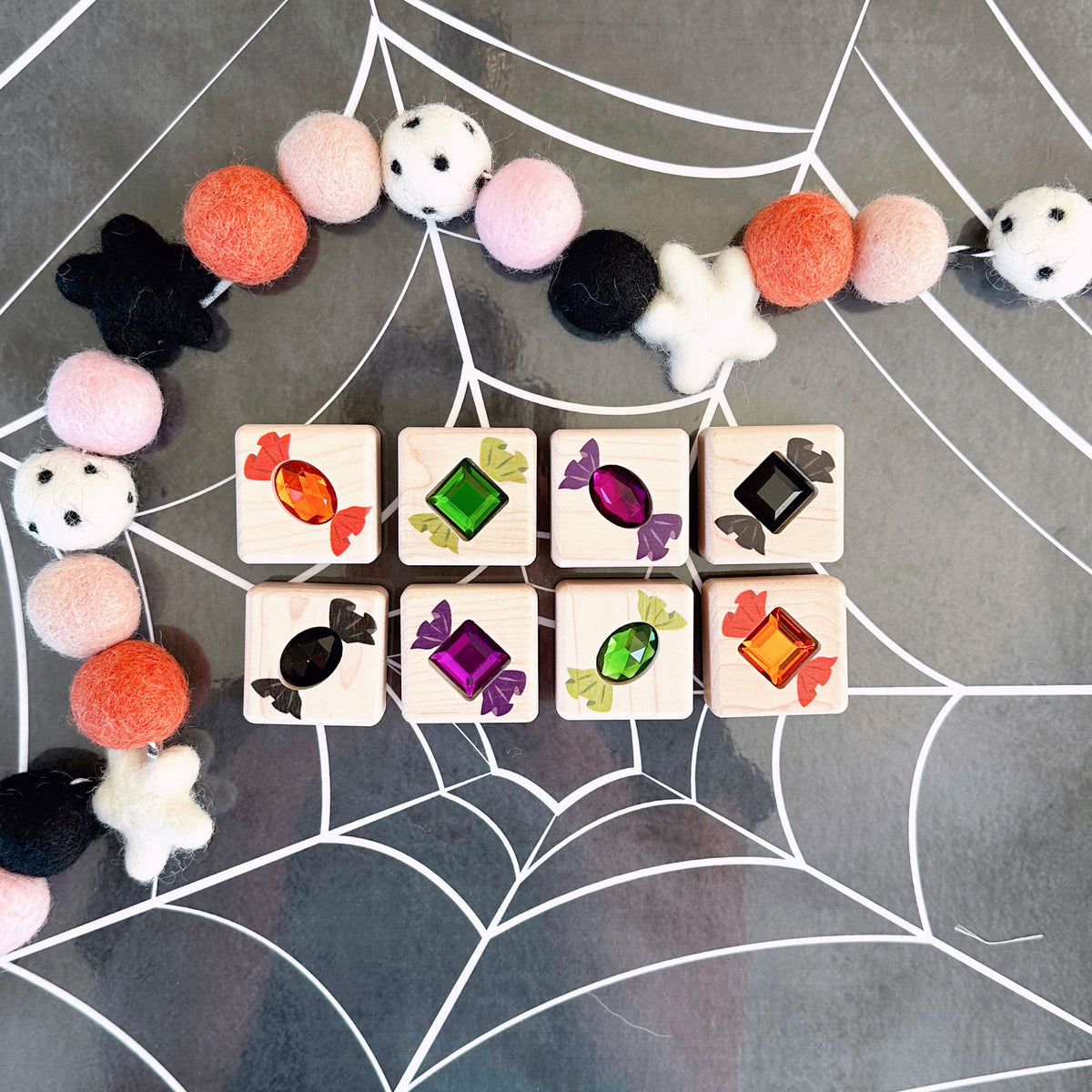 LIMITED! Halloween Candies 8 pc. Gem Block Set