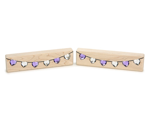LIMITED! Lilac Heart Banner 2 pc. Gem Block Set