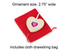 Heart Choose-your-own Gem Solid Maple Ornament