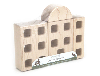 4 pc. Little Town Blocks Highrise Set