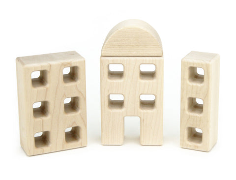 4 pc. Little Town Blocks Highrise Set