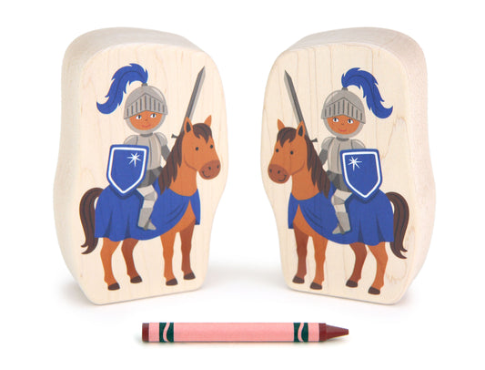 Blue Knight - Thick 5" Double-sided 1:24 Scale Maple Figure