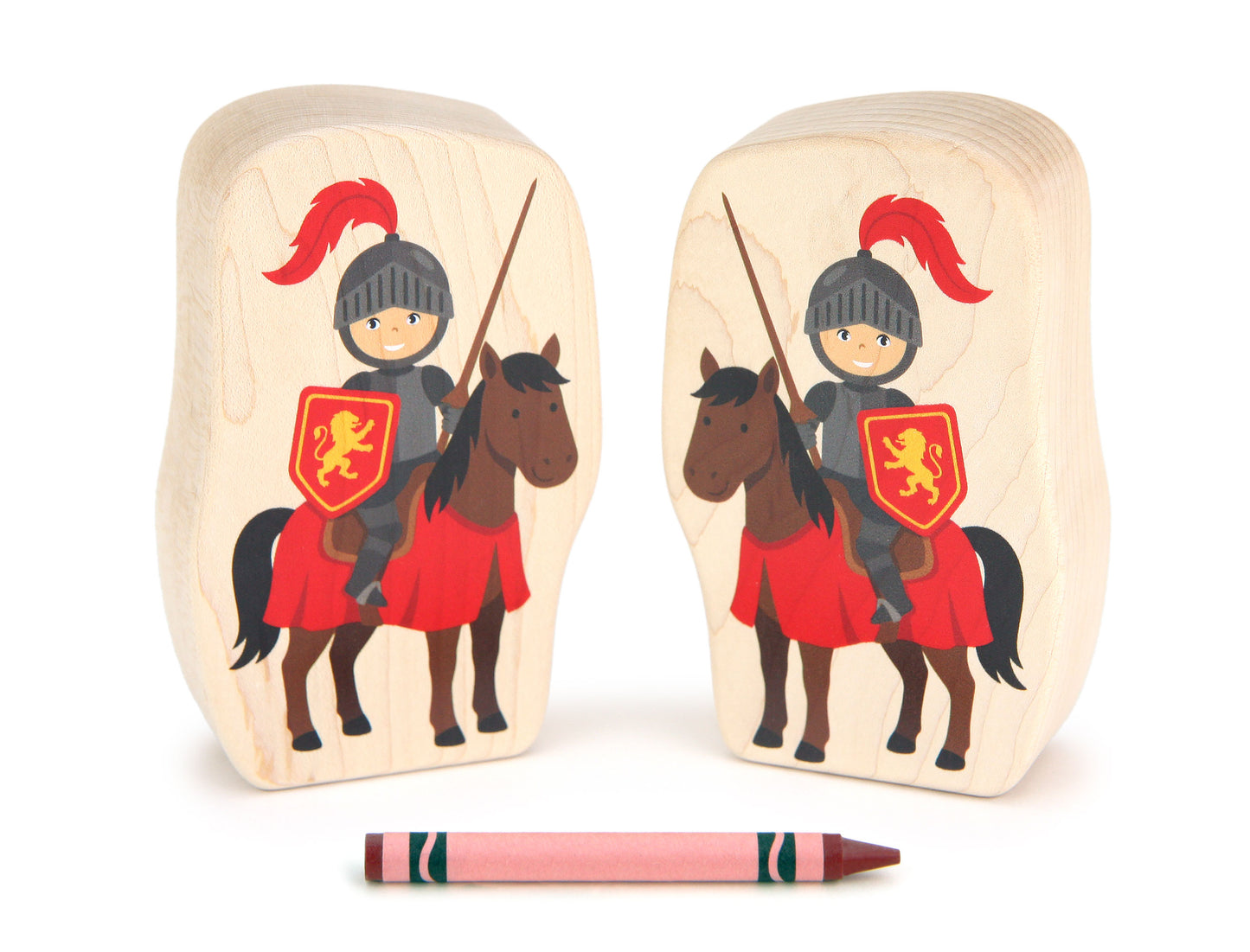 Red Knight - Thick 5" Double-sided 1:24 Scale Maple Figure