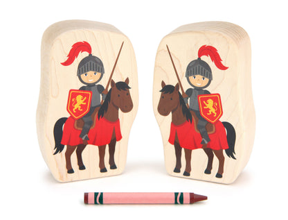 Red Knight - Thick 5" Double-sided 1:24 Scale Maple Figure