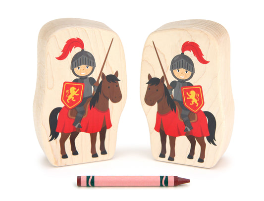 Red Knight - Thick 5" Double-sided 1:24 Scale Maple Figure