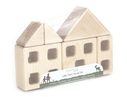 6 pc. Little Town Blocks House Set