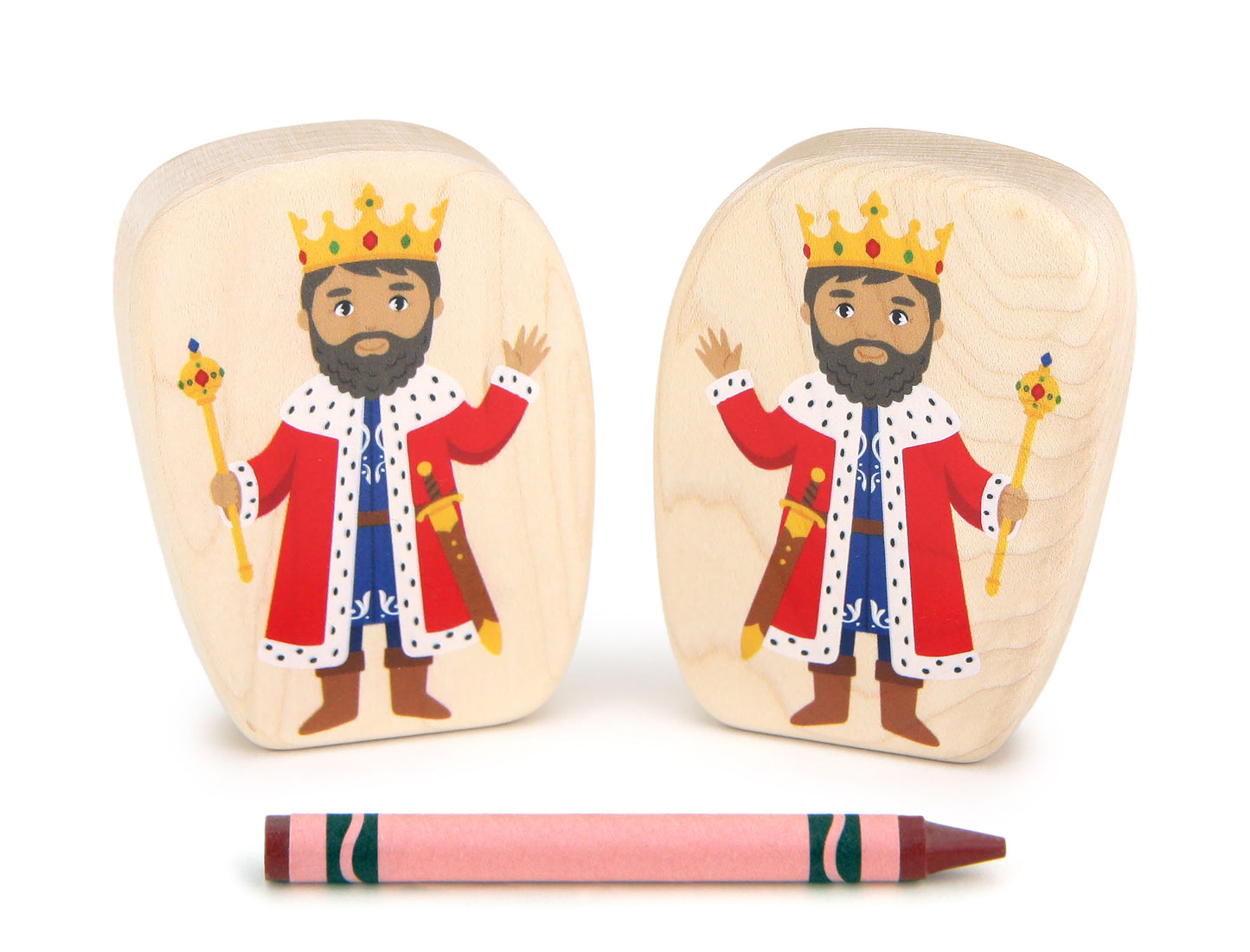 King - 3.75" Double-sided 1:24 Scale Maple Figure