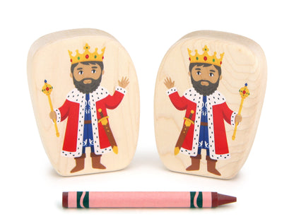 King - 3.75" Double-sided 1:24 Scale Maple Figure