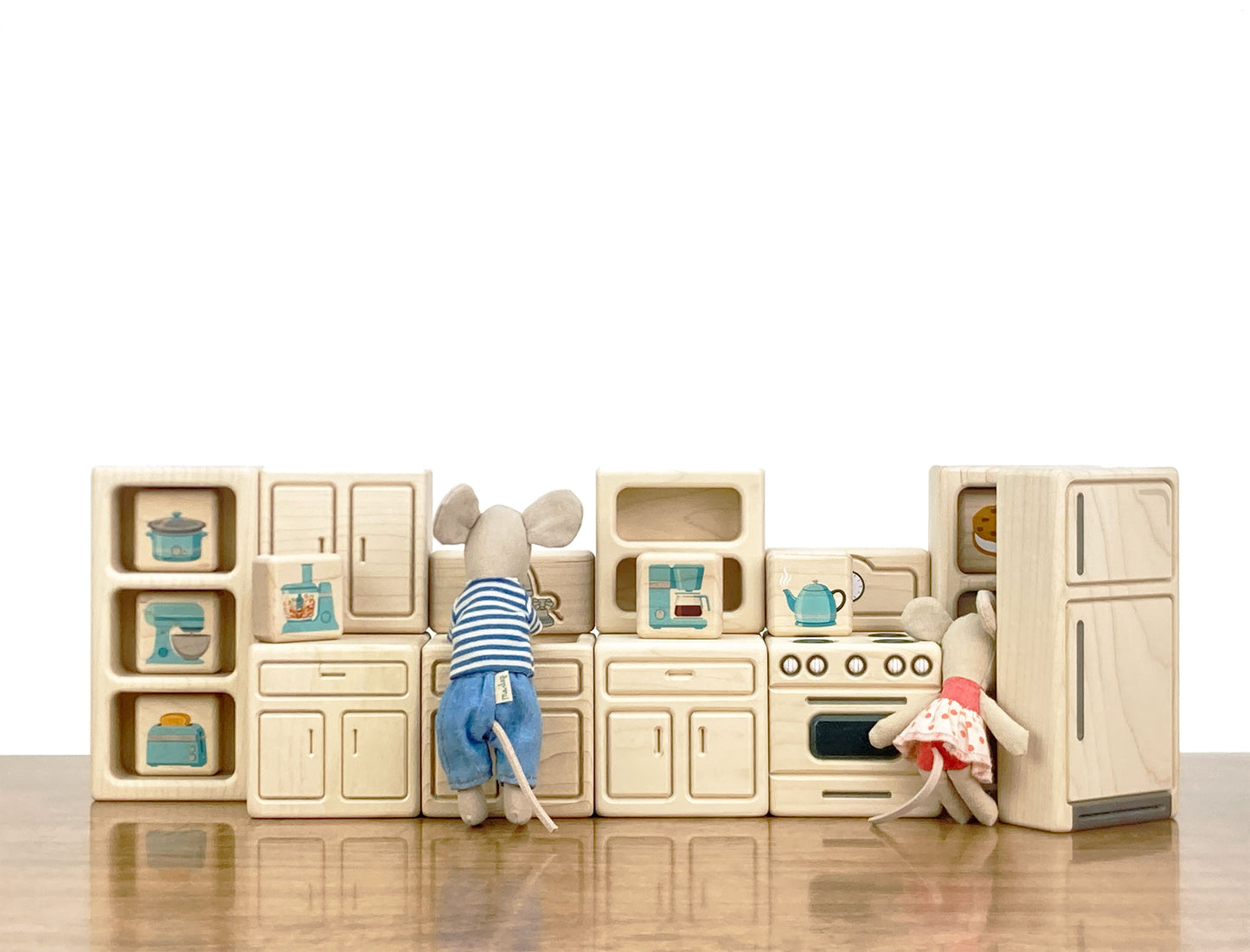 Kitchen Stove - Natural - 1:12 Scale Furniture Solid Maple Blocks