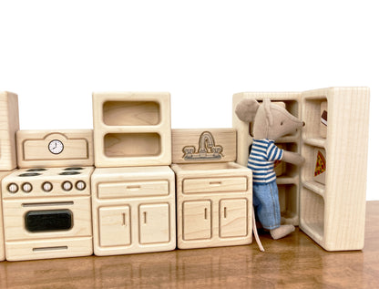 Kitchen Stove - Natural - 1:12 Scale Furniture Solid Maple Blocks