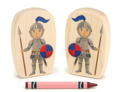 Knight - 3.75" Double-sided 1:24 Scale Maple Figure