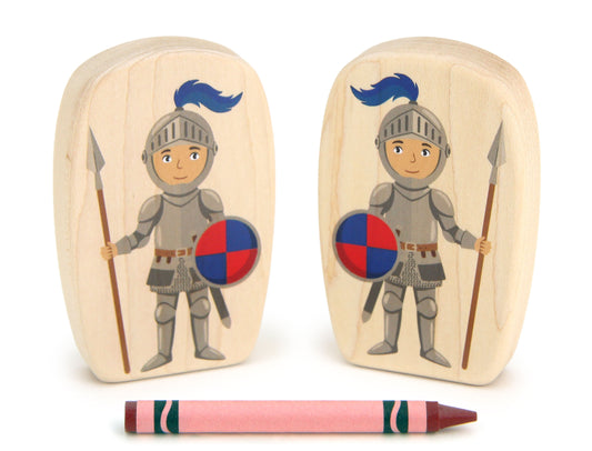 Knight - 3.75" Double-sided 1:24 Scale Maple Figure